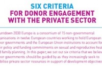 [Image: Six Criteria for Donor Engagement with the Private Sector]